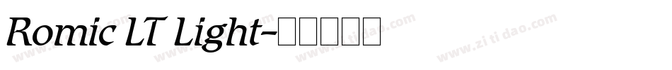 Romic LT Light字体转换
